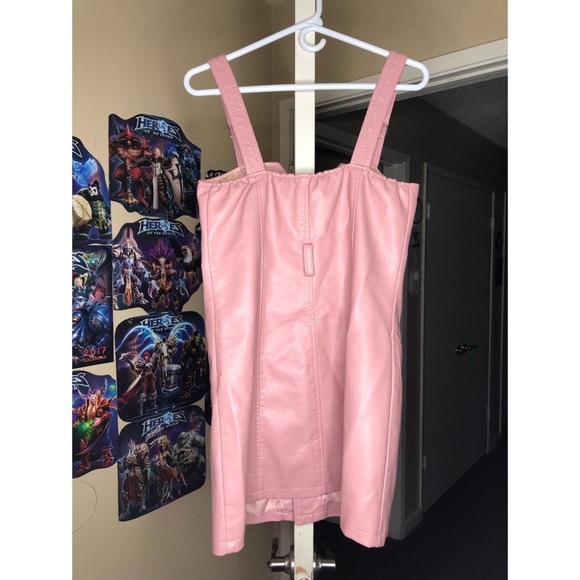 AFTF Basic Pu Leather Strap Mini Dress XL - Picture 7 of 9
